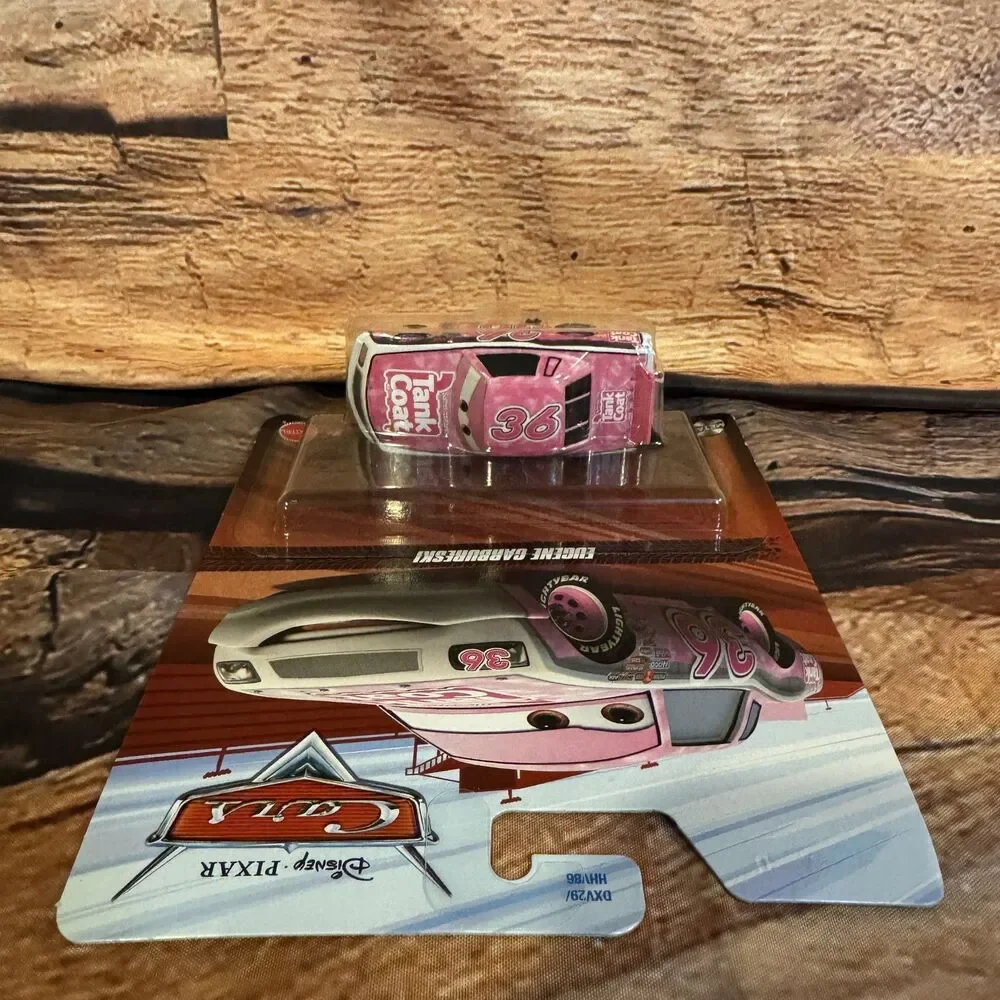 Disney Pixar Cars Eugene Carbureski #36 Pink Race Car Diecast Mattel HHY98 New